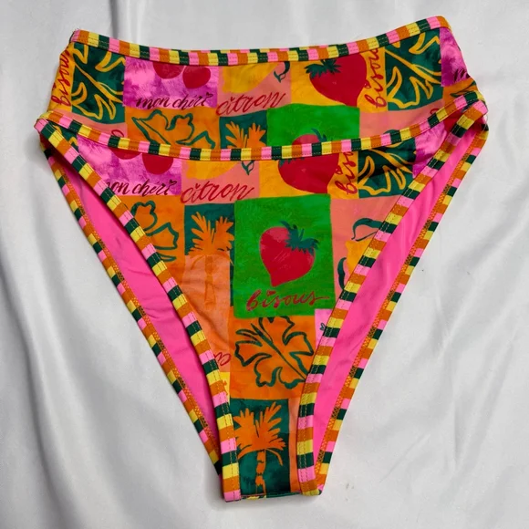 Beach Riot Carlotta Fruits Swimsuit Bathing Suit Bikini BOTTOMS Size XS - Picture 4 of 9